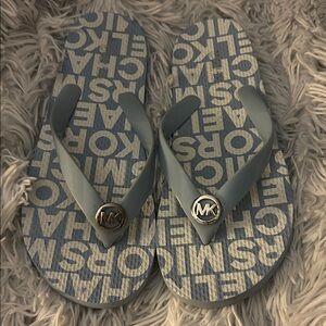 Michael Kors Kids Light Blue Flip Flops
